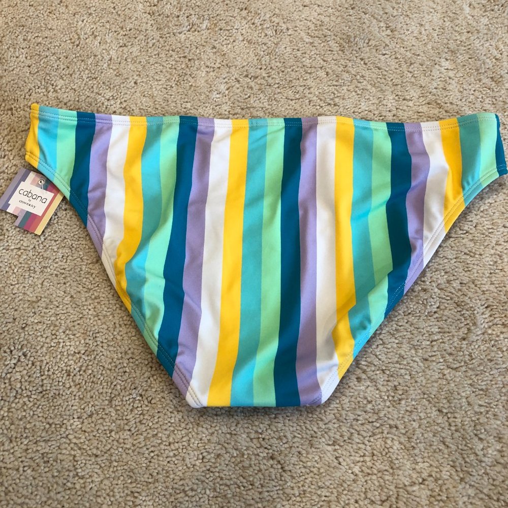 CABANA BY CROWN & IVY MULTI-COLOR FULL COVERAGE BIKINI BOTTOMS SIZE XLARGE - Picture 2 of 9